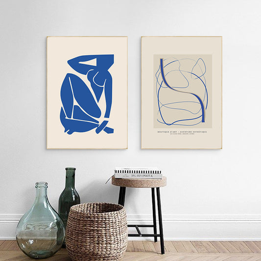ABSTRACT BLUE HUMAN SHAPE PRINTS (+ MORE STYLES)