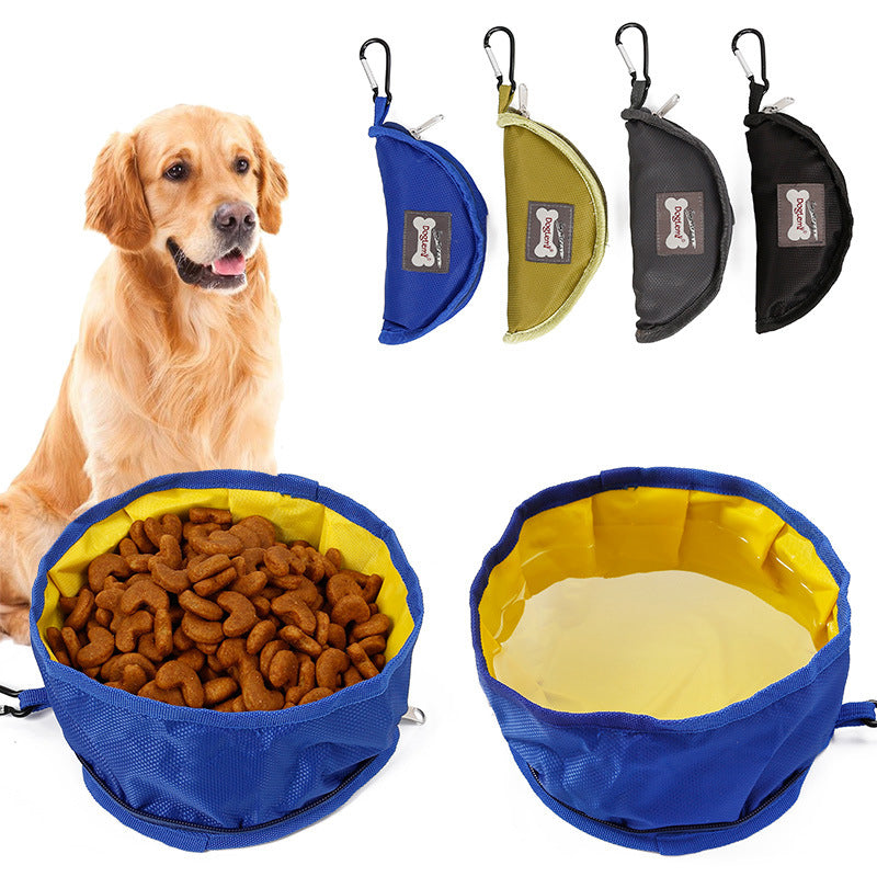 Pet Dog Outdoor Foldable Bowl