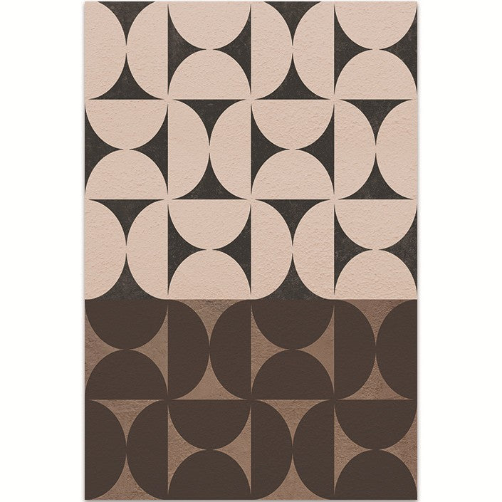 Brown Geometric Abstract Prints